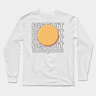 Biscuit with text Long Sleeve T-Shirt